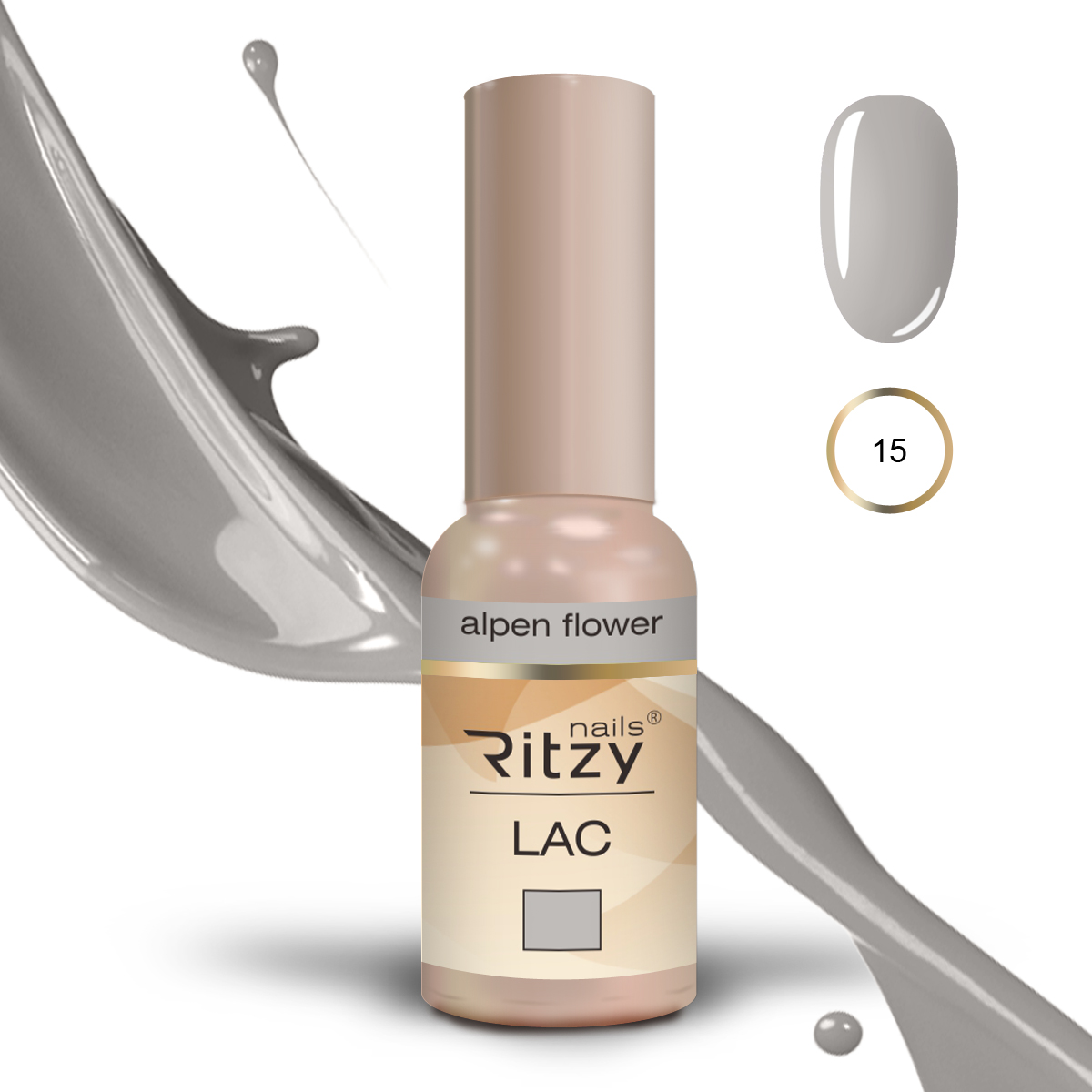 Ritzy Lac 15 Alpen flower gel polish 9 ml